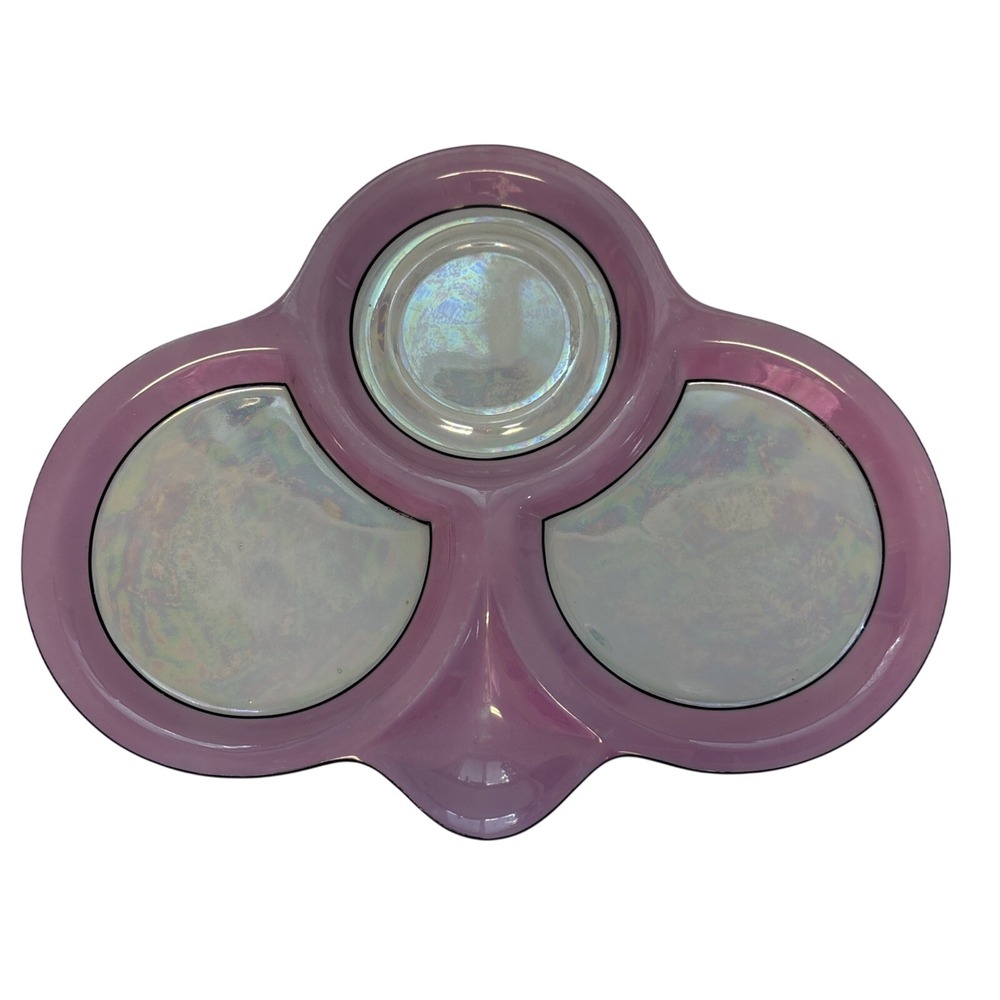 German appetizer snack plate Vanity Feminin Trinket Dish Organizer Pink Metallic